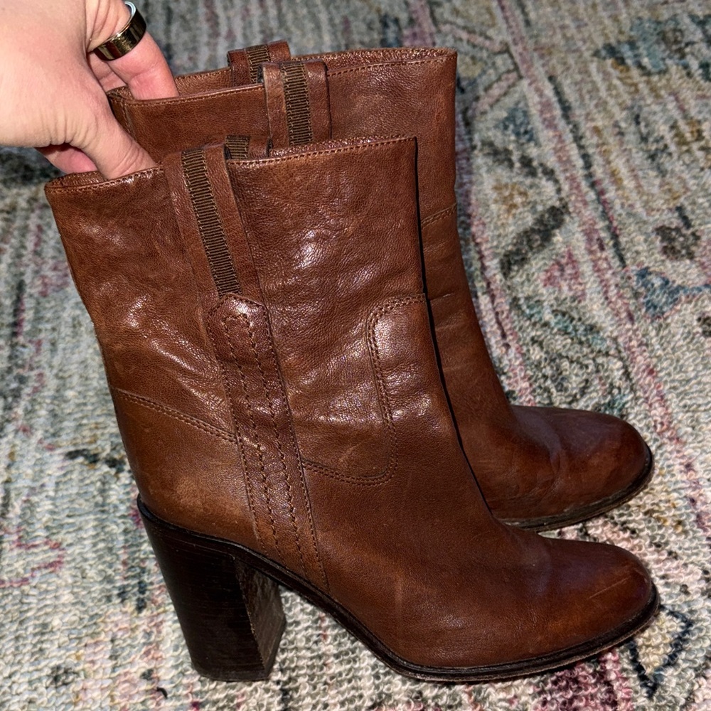 Kate Spade Brown Leather Ankle Boots